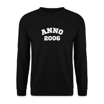 Anno 2006 Birthday Year of birth - Unisex Sweatshirt - black - Front - Alina (178cm) & Michal (187cm)