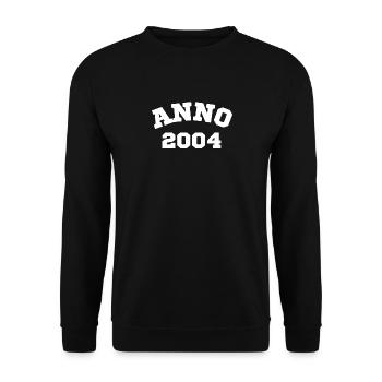 Anno 2004 Birthday Year of birth - Unisex Sweatshirt - black - Front - Alina (178cm) & Michal (187cm)