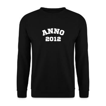 Anno 2012 Birthday Year of birth - Unisex Sweatshirt - black - Front - Alina (178cm) & Michal (187cm)