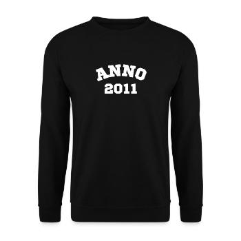 Anno 2011 Birthday Year of birth - Unisex Sweatshirt - black - Front - Alina (178cm) & Michal (187cm)