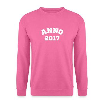 Anno 2017 Geburtstag Geburtsjahr - Unisex Pullover - Pink - Vorne