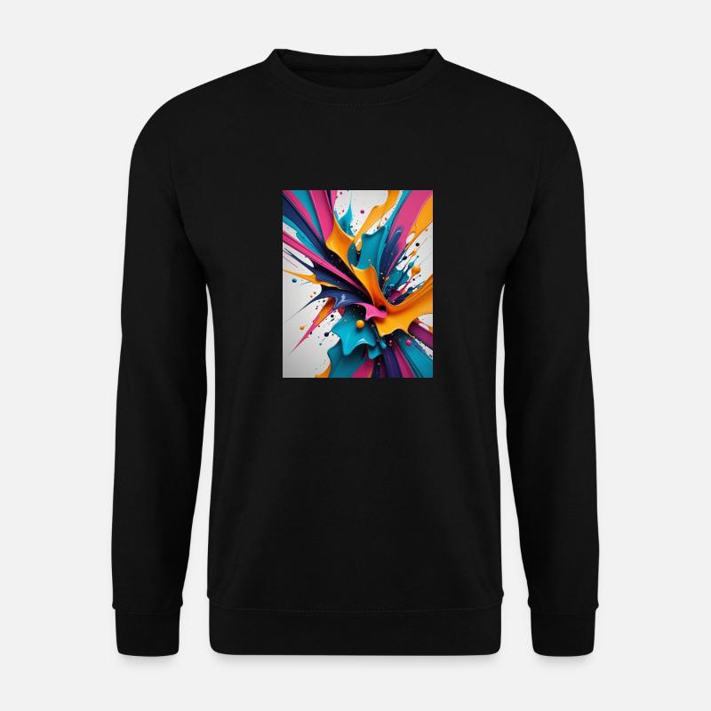 Farbklecks - Unisex Pullover - Schwarz