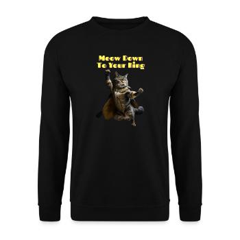 Meow Down To Your King III - Unisex Sweatshirt - black - Front - Alina (178cm) & Michal (187cm)