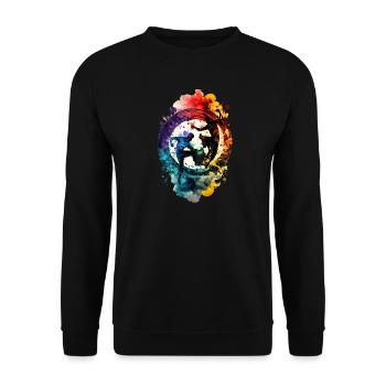 Circle Of Life In Watercolor - Unisex Sweatshirt - black - Front - Alina (178cm) & Michal (187cm)