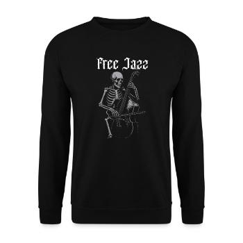 Free jazz logo design - Unisex Sweatshirt - black - Front - Alina (178cm) & Michal (187cm)