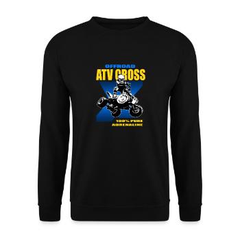 Quad Racing - ATV Racer - Unisex Sweatshirt - black - Front - Alina (178cm) & Michal (187cm)