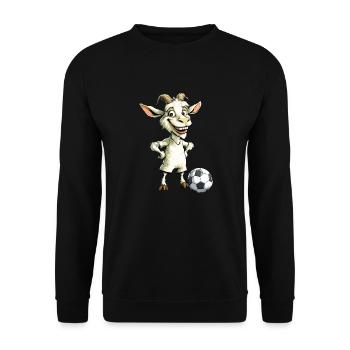 Football de chèvre - Sweat-shirt Unisexe - noir - Devant - Alina (178cm) & Michal (187cm)