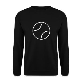 Balle de match de tennis Balle de tennis symbole de tennis - Sweat-shirt Unisexe - noir - Devant - Alina (178cm) & Michal (187cm)