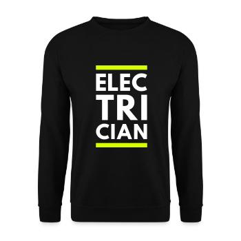 Électricien (deux lignes) - Sweat-shirt Unisexe - noir - Devant - Alina (178cm) & Michal (187cm)