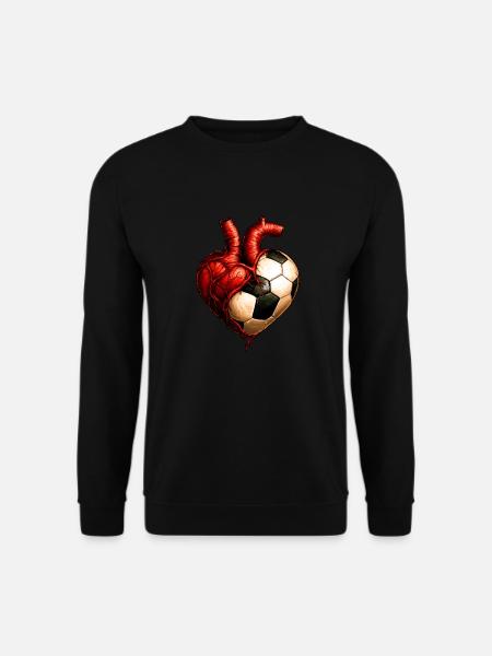 Football Love / Heart for Footballers - Unisex Sweatshirt - black