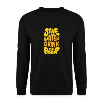 Funny Beer Saying Beer Shirt Gift - Unisex Sweatshirt - black - Front - Alina (178cm) & Michal (187cm)