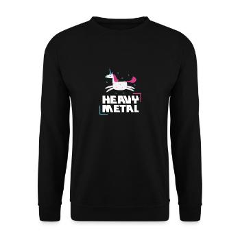 Heavy Metal Unicorn Unicorn Funny - Unisex Sweatshirt - black - Front - Alina (178cm) & Michal (187cm)