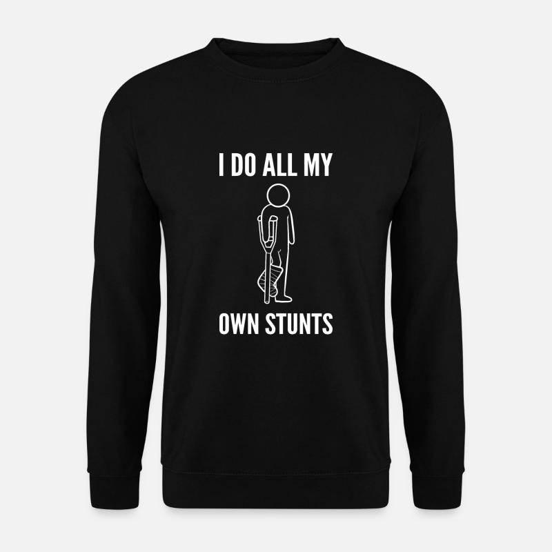 Gebrochenes Bein - Unisex Pullover - Schwarz