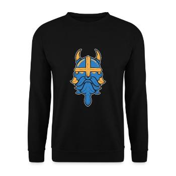 Schweden Schwedisch Wikinger Wiking - Unisex Pullover - Schwarz - Vorne - Alina (178cm) & Michal (187cm)
