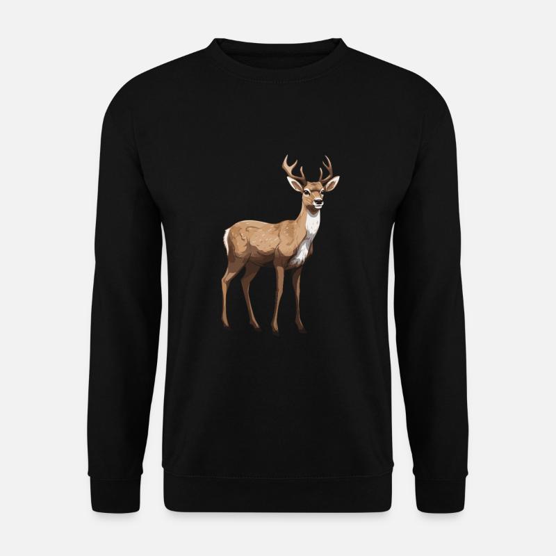 Cerf - Sweat-shirt Unisexe - noir
