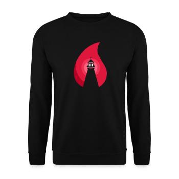 Leuchtturm - Nordische Freiheit - Unisex Pullover - Schwarz - Vorne - Alina (178cm) & Michal (187cm)