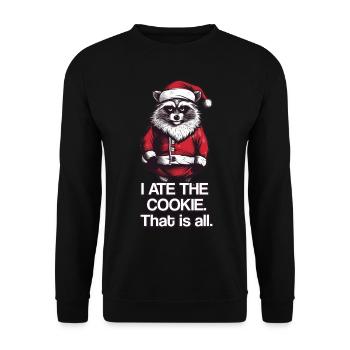 I Ate The Cookie - Unisex Sweatshirt - black - Front - Alina (178cm) & Michal (187cm)