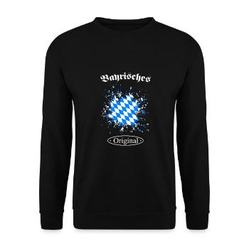 Bayrisches Original Bayern Bavaria - Unisex Pullover - Schwarz - Vorne - Alina (178cm) & Michal (187cm)