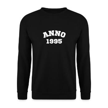 Anno 1995 Anniversaire Année de naissance - Sweat-shirt Unisexe - noir - Devant - Alina (178cm) & Michal (187cm)