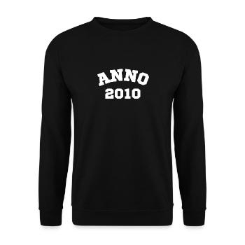 Anno 2010 Birthday Year of birth - Unisex Sweatshirt - black - Front - Alina (178cm) & Michal (187cm)