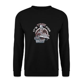 It's time for car washing - vintage look - Unisex Sweatshirt - black - Front - Alina (178cm) & Michal (187cm)