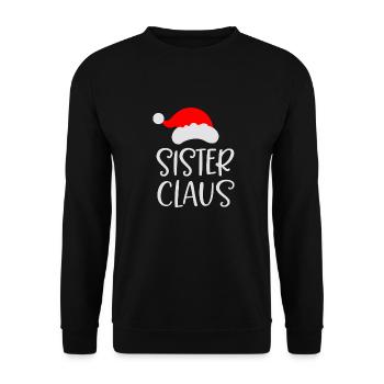T-shirt drôle de sœur Père Noël - Sweat-shirt Unisexe - noir - Devant - Alina (178cm) & Michal (187cm)