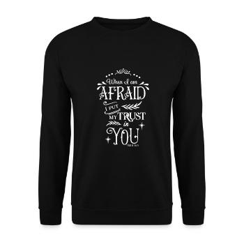 Bibelvers Christliche Sprüche Geschenk Bibel Jesu - Unisex Pullover - Schwarz - Vorne - Alina (178cm) & Michal (187cm)