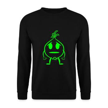 Onion Desperate Despair funny green - Unisex Sweatshirt - black - Front - Alina (178cm) & Michal (187cm)