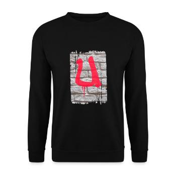 mur - Sweat-shirt Unisexe - noir - Devant - Alina (178cm) & Michal (187cm)