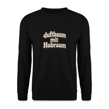 Duftbaum mit Hubraum - Unisex Pullover - Schwarz - Vorne - Alina (178cm) & Michal (187cm)