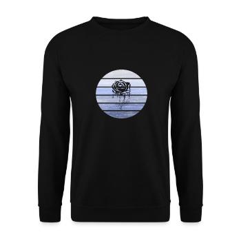 Rose, Flower, Vintage, Retro, Forest, Gift - Unisex Sweatshirt - black - Front - Alina (178cm) & Michal (187cm)