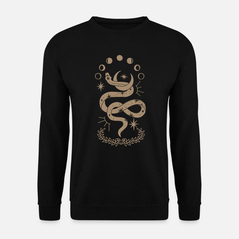 Himmlischer Schlangenmond Mystisches Gothic - Unisex Pullover - Schwarz