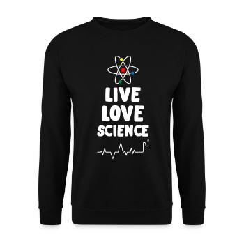 Live Love Science - Unisex Sweatshirt - black - Front - Alina (178cm) & Michal (187cm)