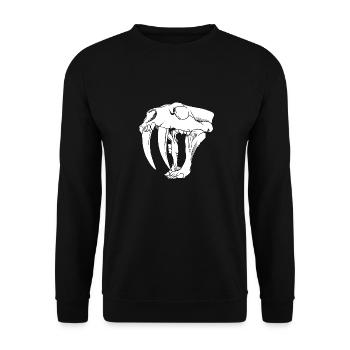 Tigre à dents de sabre - Sweat-shirt Unisexe - noir - Devant - Alina (178cm) & Michal (187cm)