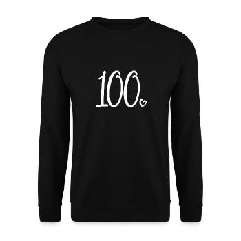 100th Birthday Women 100 Years Old Cute Number 100 - Unisex Sweatshirt - black - Front - Alina (178cm) & Michal (187cm)