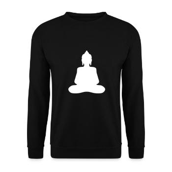 Buddha - Unisex Pullover - Schwarz - Vorne - Alina (178cm) & Michal (187cm)