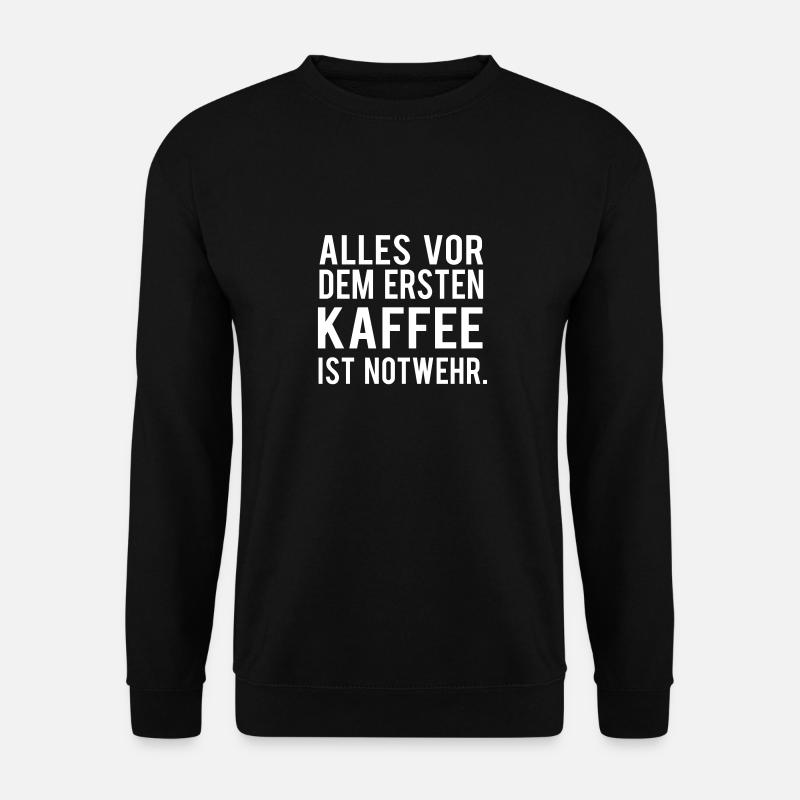 Notwehr / Spruch - Unisex Pullover - Schwarz