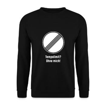 Tempolimit - Unisex Pullover - Schwarz - Vorne - Alina (178cm) & Michal (187cm)