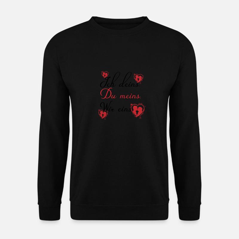 Valentinstag Jahrestag Romantik Sprüche Verliebte - Unisex Pullover - Schwarz
