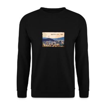 Seoul at Sunset - Unisex Sweatshirt - black - Front - Alina (178cm) & Michal (187cm)