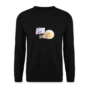 Restez à la maison - Sweat-shirt Unisexe - noir - Devant - Alina (178cm) & Michal (187cm)