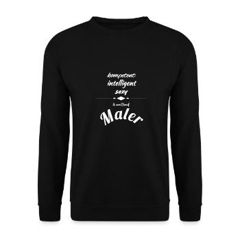 Maler - Unisex Pullover - Schwarz - Vorne - Alina (178cm) & Michal (187cm)
