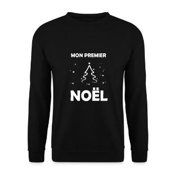 Mon premier noël - Sweat-shirt Unisexe - noir - Devant - Alina (178cm) & Michal (187cm)