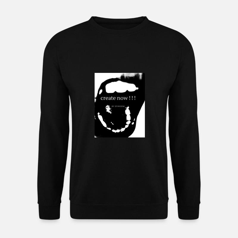 "create now" Scream Scream by DVWSDM - Unisex Sweatshirt - black