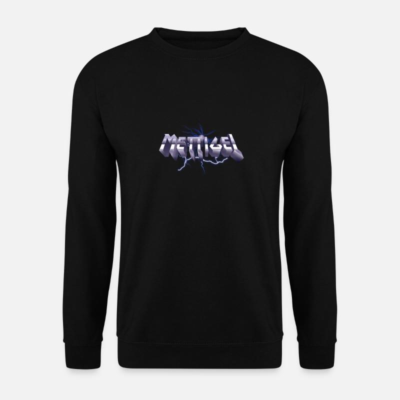 Mettigel T Shirt Design Heavy Metal Schriftzug - Unisex Pullover - Schwarz