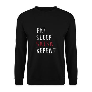 Salsa Dancer Dancer - Unisex Sweatshirt - black - Front - Alina (178cm) & Michal (187cm)