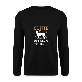 Belgian Malinois - Unisex Sweatshirt - black - Front - Alina (178cm) & Michal (187cm)