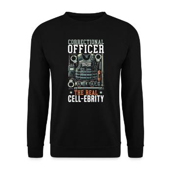 Haftgesetz Für Justizvollzugsbeamte - Unisex Pullover - Schwarz - Vorne - Alina (178cm) & Michal (187cm)