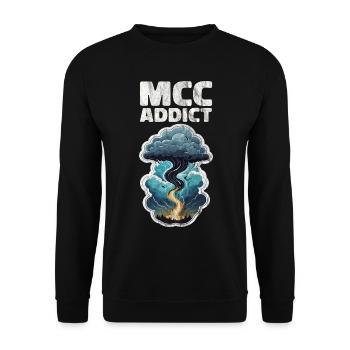 Chasseur de tempêtes Conditions météorologiques extrêmes Conditions météorologiques extrêmes MCC ADDICT - Sweat-shirt Unisexe - noir - Devant - Alina (178cm) & Michal (187cm)