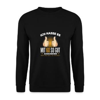 60 Geburtstag Ich Hasse Es Mit 60 So Gut Auszusehe - Unisex Pullover - Schwarz - Vorne - Alina (178cm) & Michal (187cm)